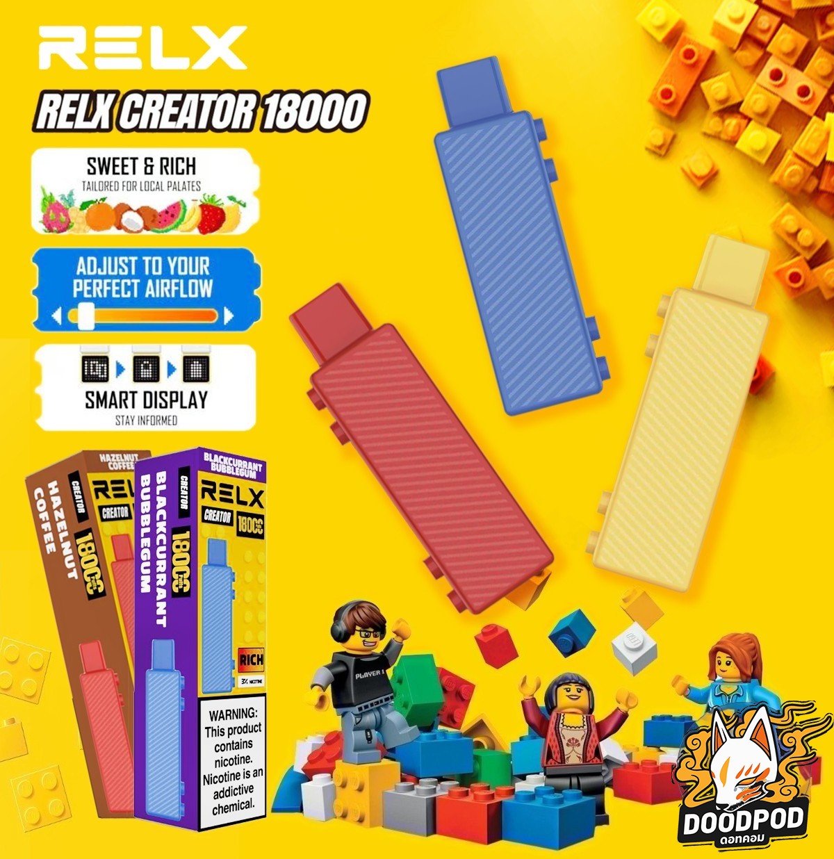 หัว Relx Creator 18000 Puffs