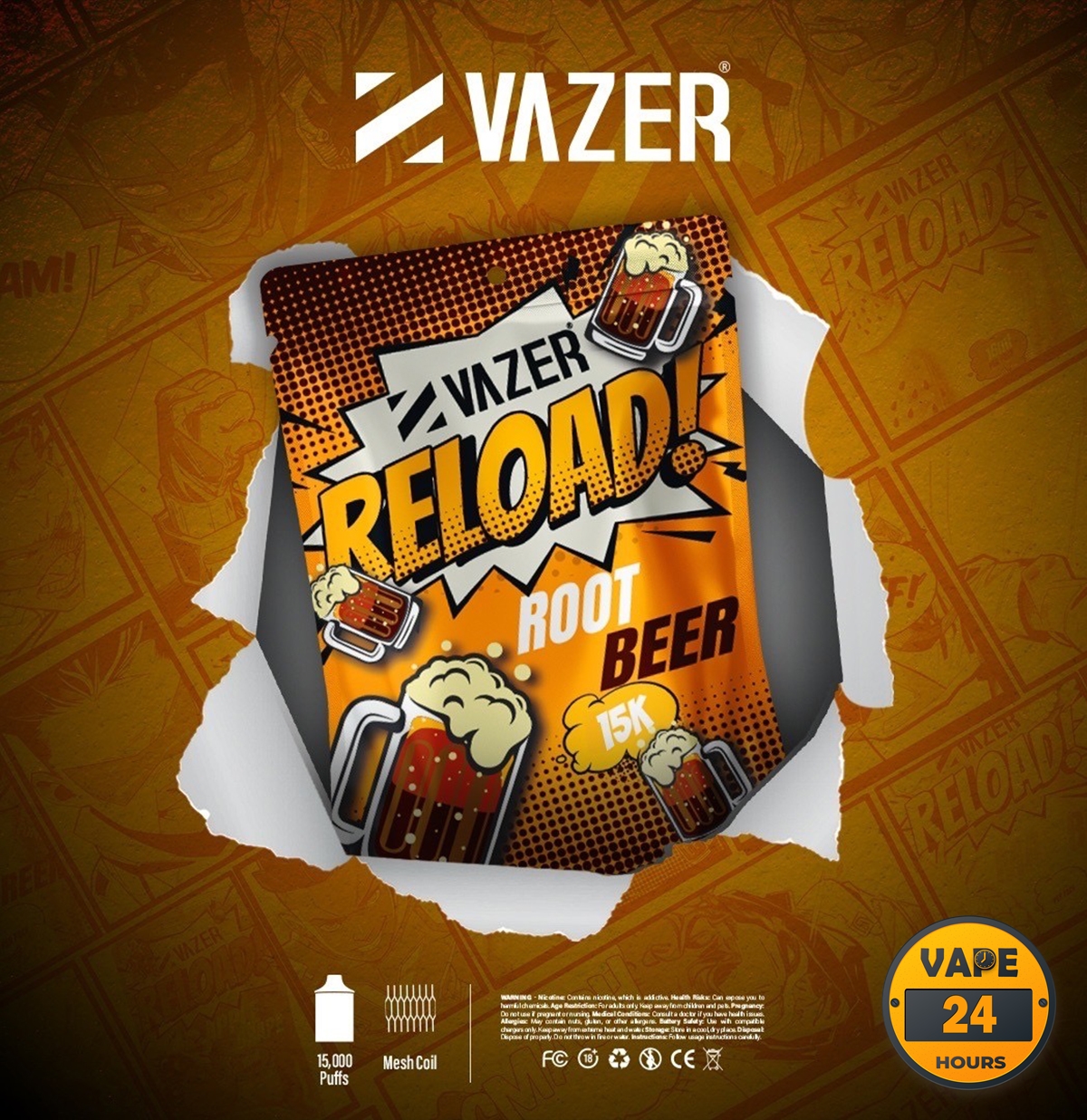 หัวเปลี่ยน Vazer Reload 15K