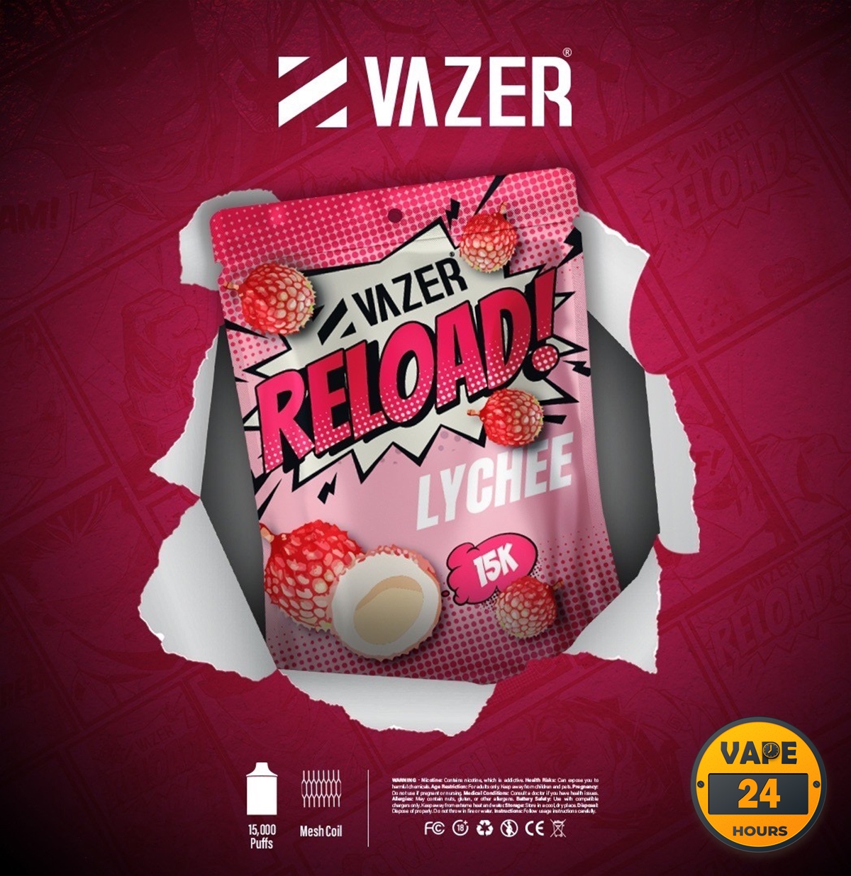 หัวเปลี่ยน Vazer Reload 15K