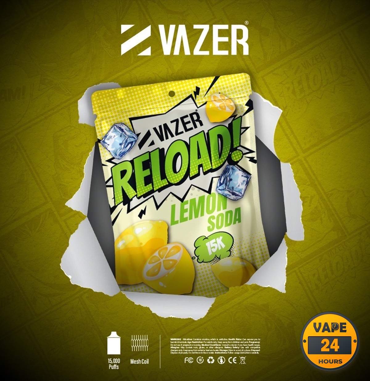 หัวเปลี่ยน Vazer Reload 15K