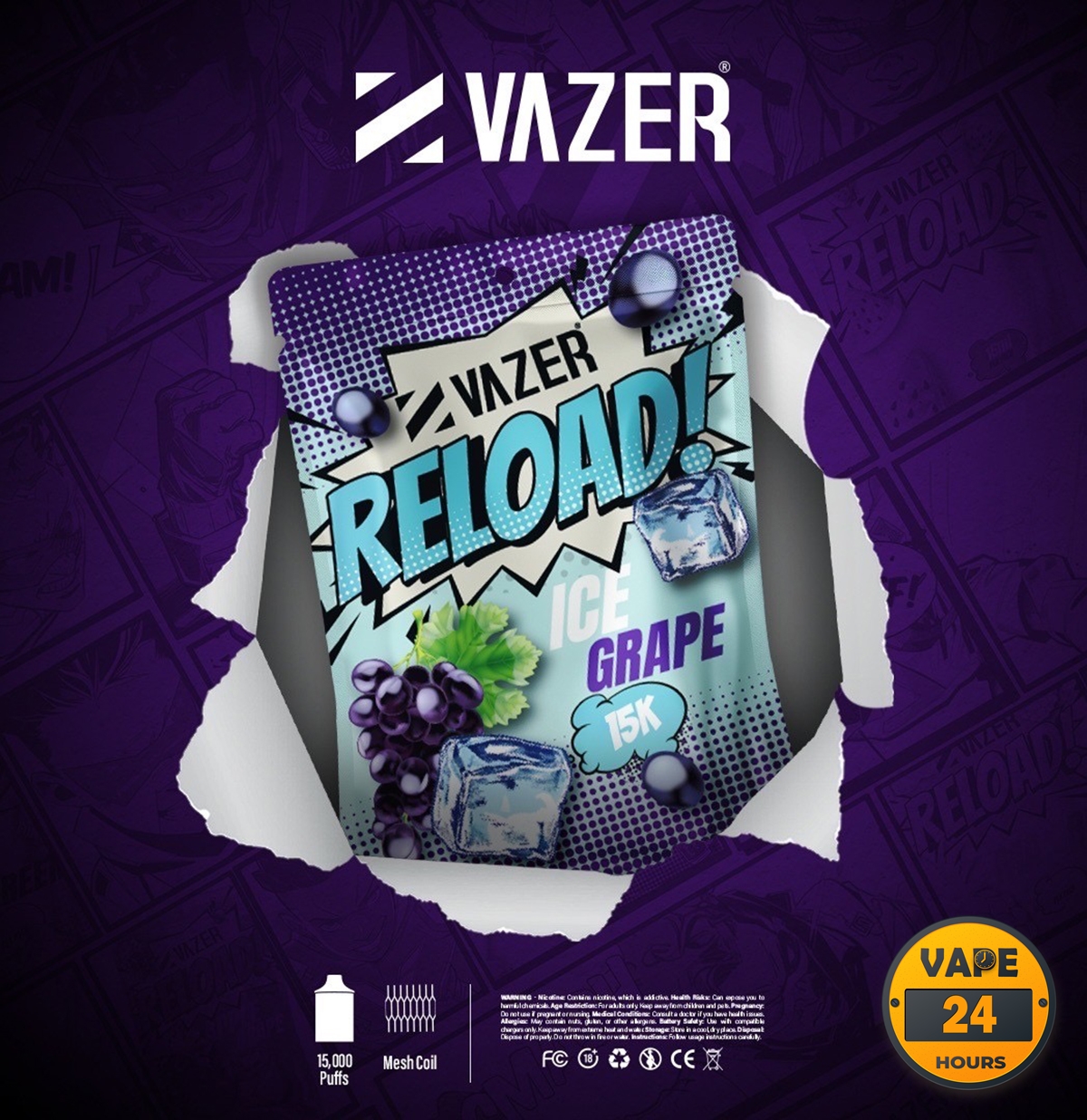 หัวเปลี่ยน Vazer Reload 15K