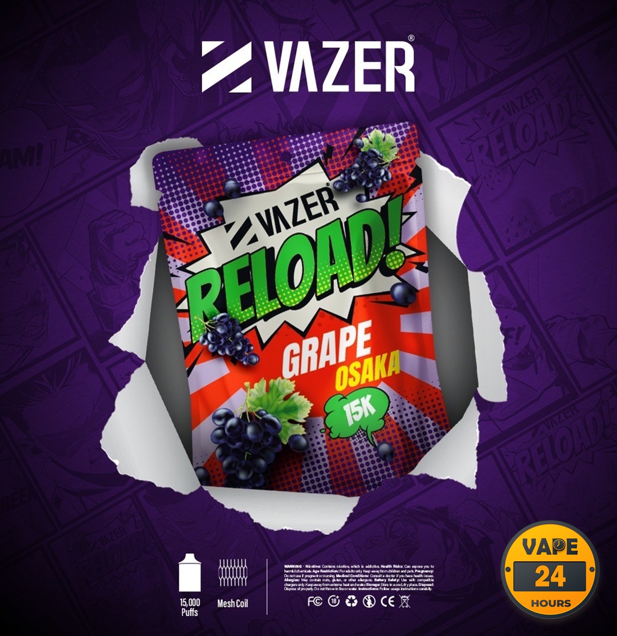 หัวเปลี่ยน Vazer Reload 15K