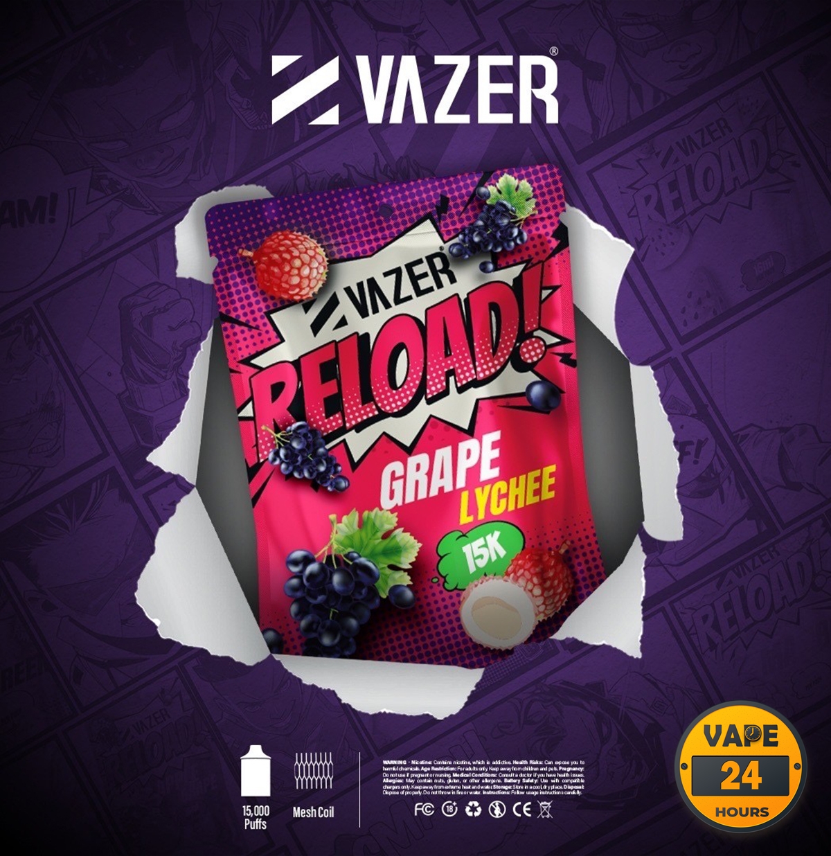 หัวเปลี่ยน Vazer Reload 15K