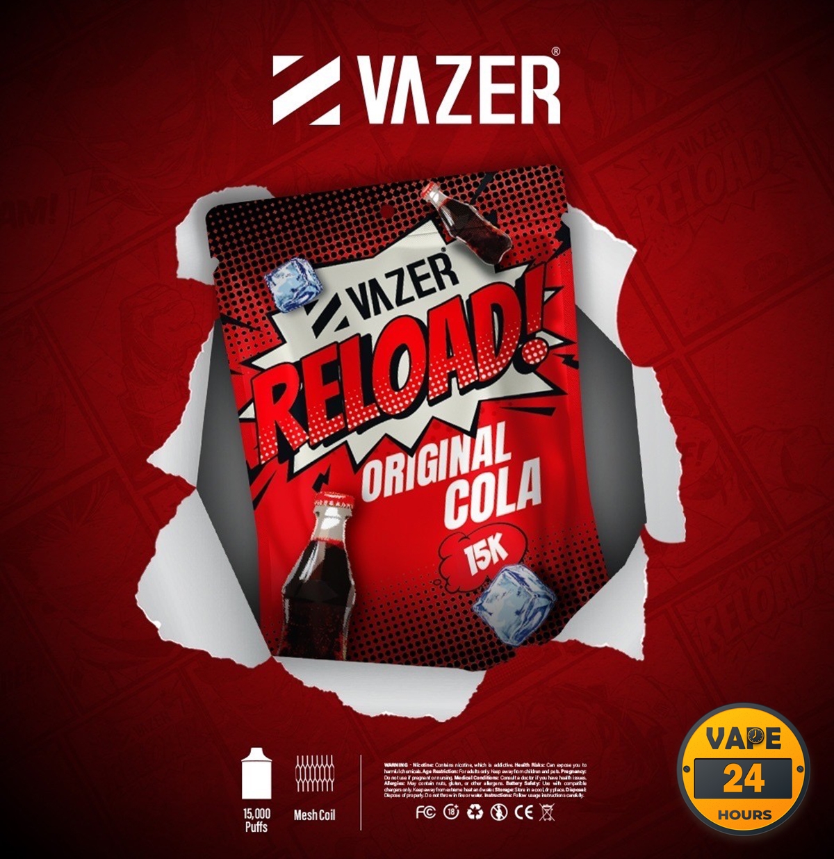 หัวเปลี่ยน Vazer Reload 15K