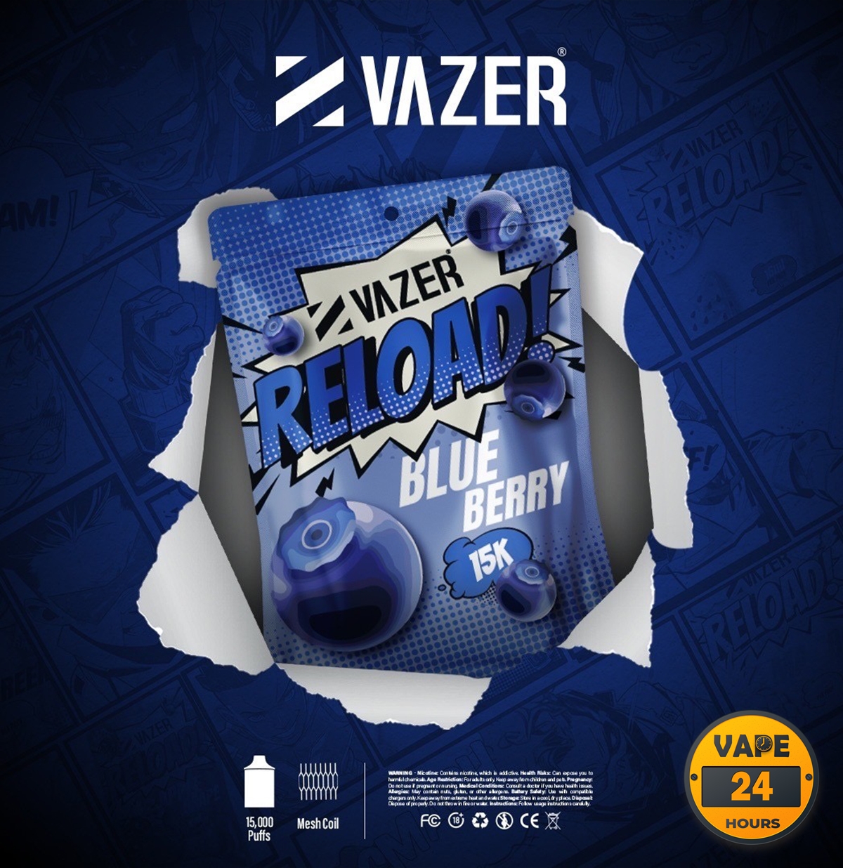 หัวเปลี่ยน Vazer Reload 15K