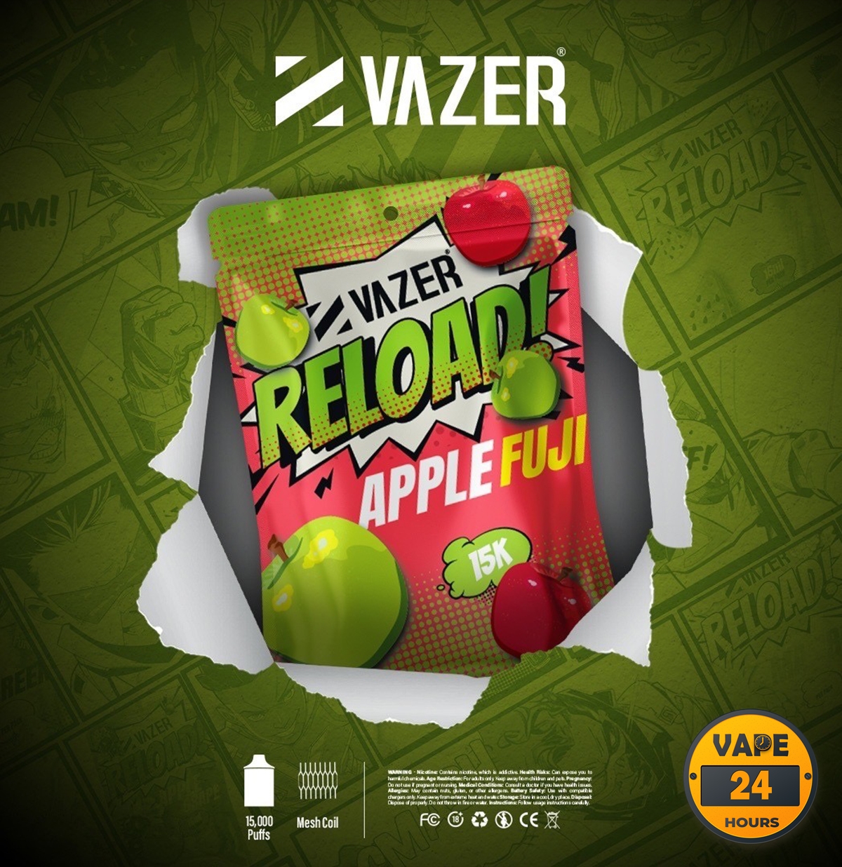 หัวเปลี่ยน Vazer Reload 15K