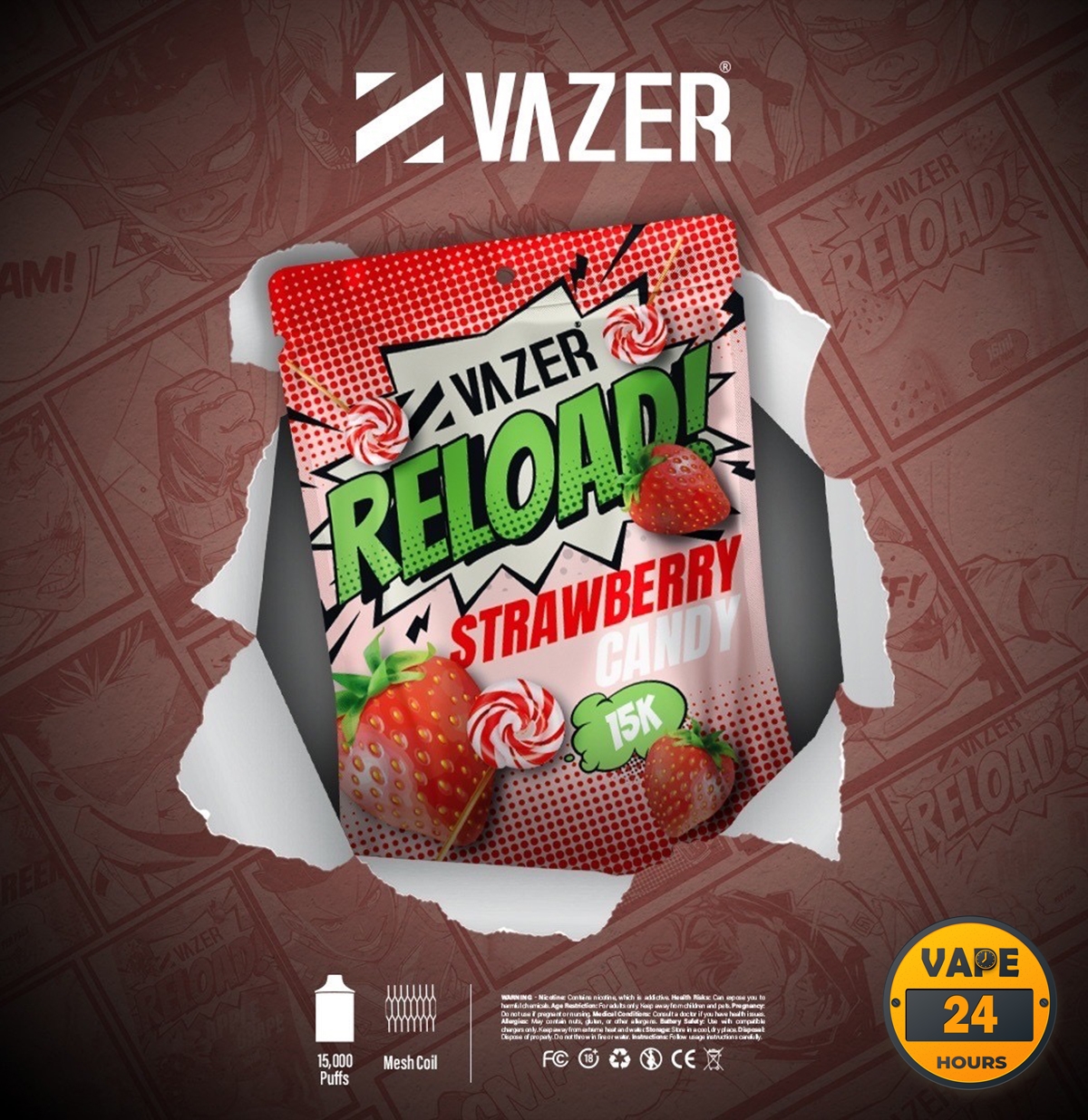 หัวเปลี่ยน Vazer Reload 15K