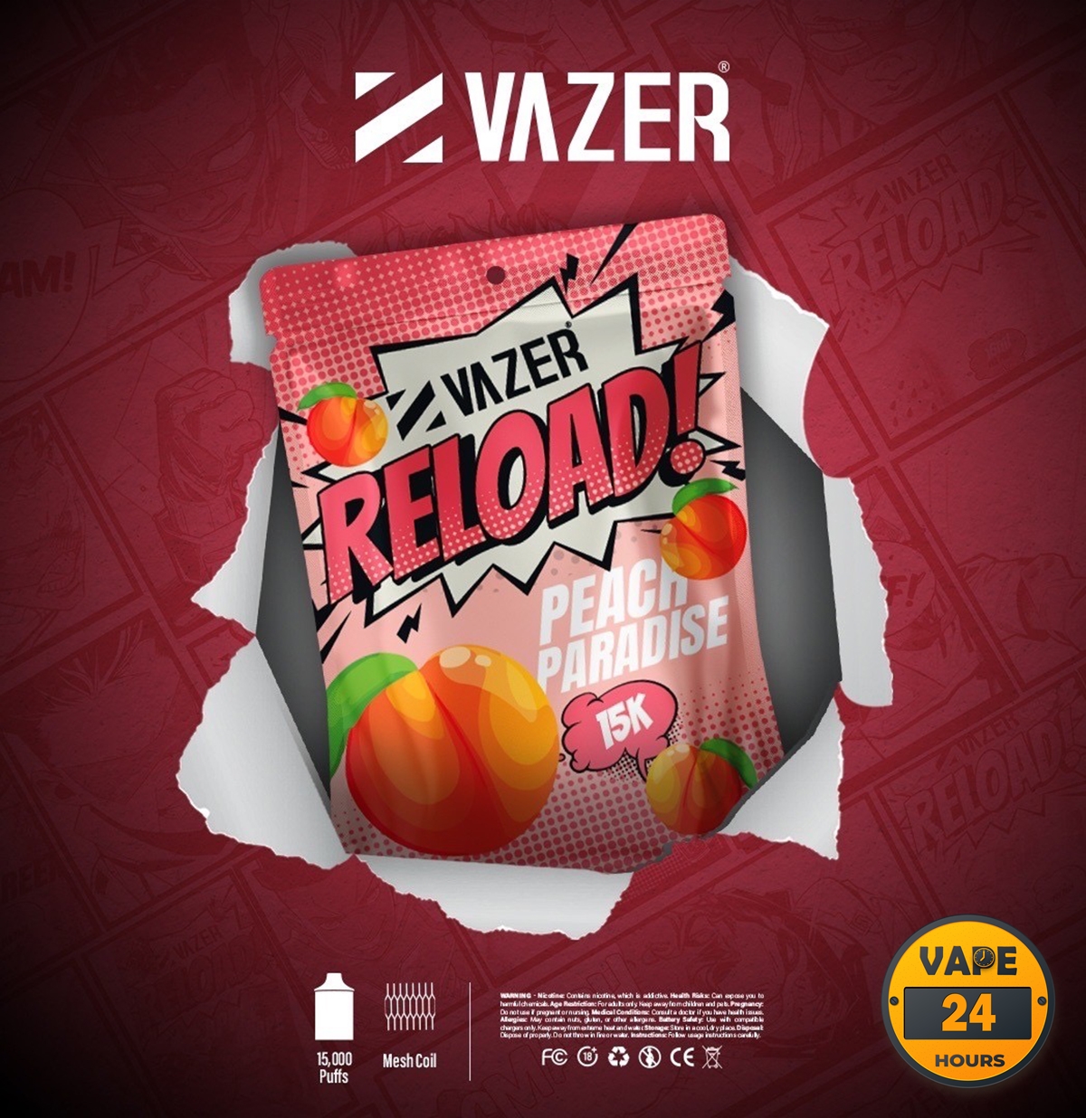 หัวเปลี่ยน Vazer Reload 15K