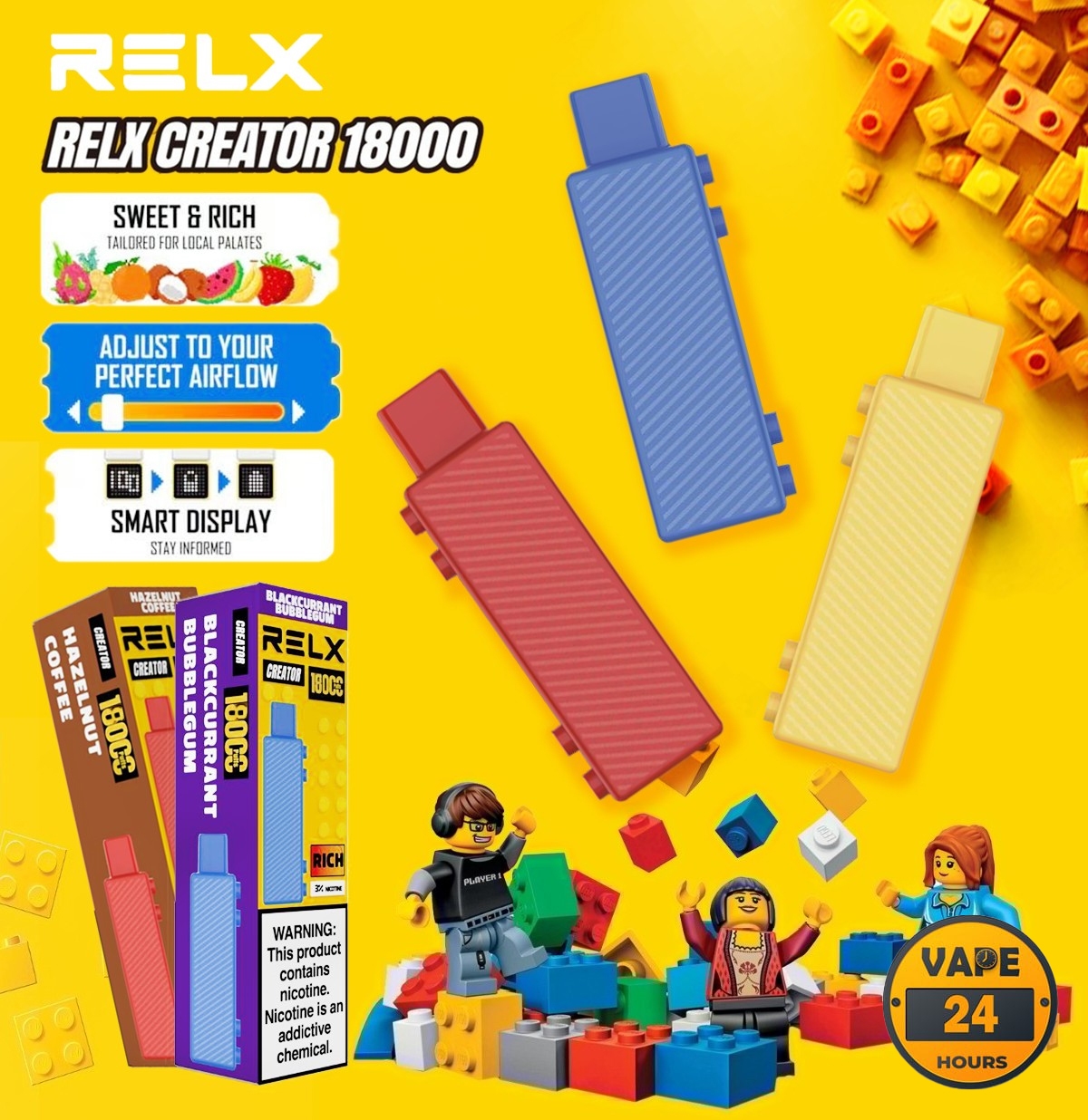 หัว Relx Creator 18000 Puffs