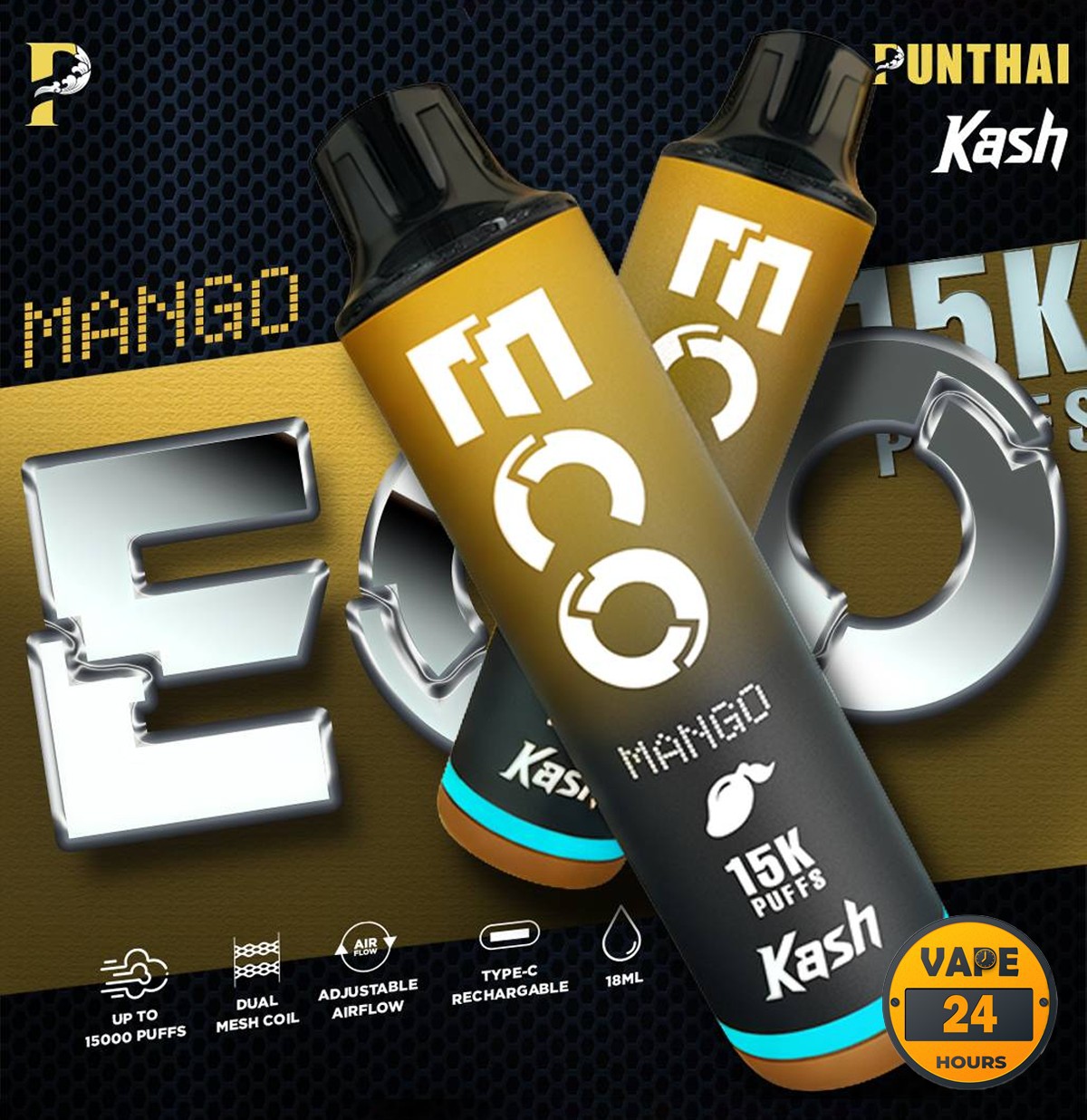 Punthai Kash Eco 15000 Puffs