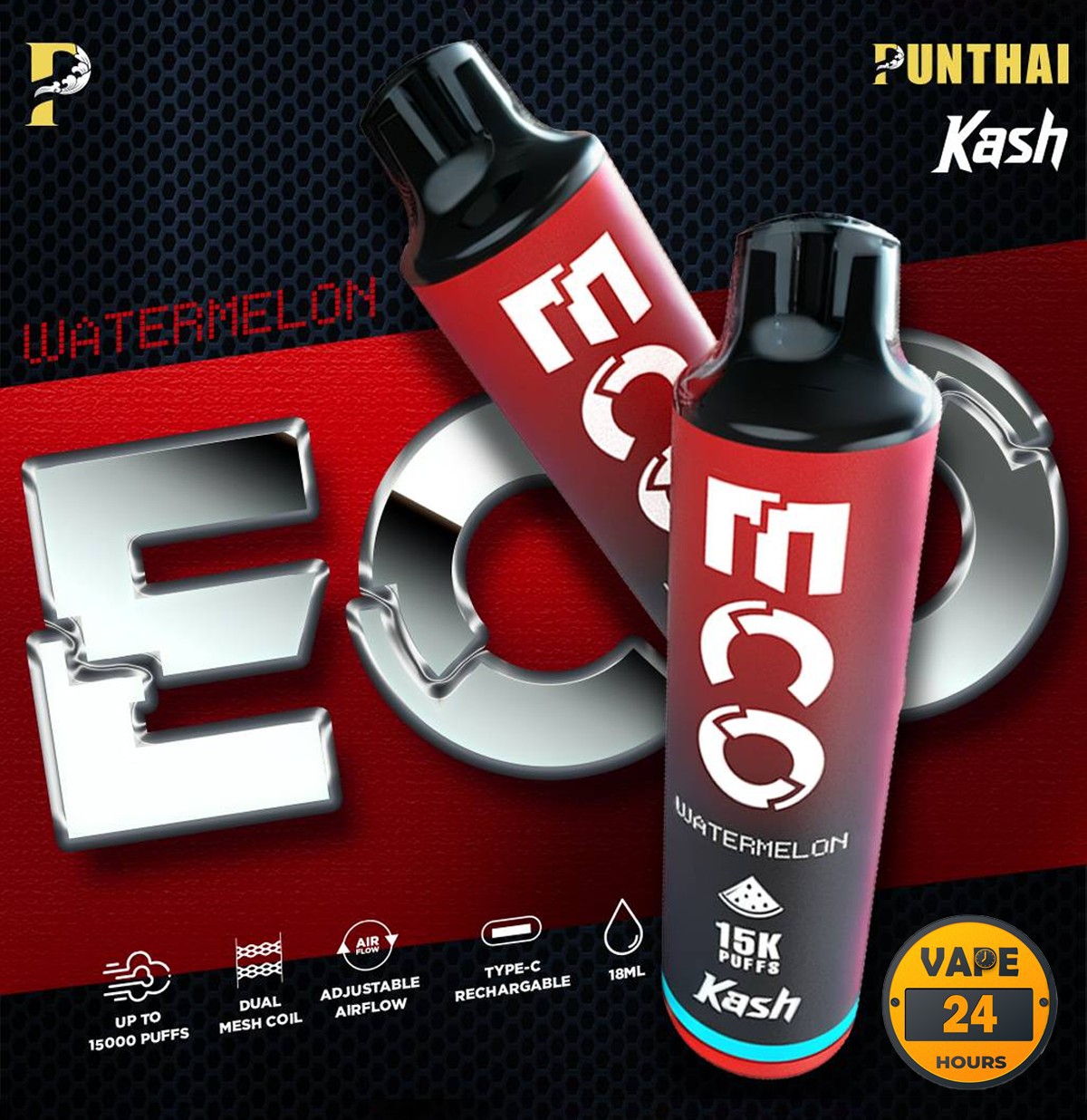 Punthai Kash Eco 15000 Puffs