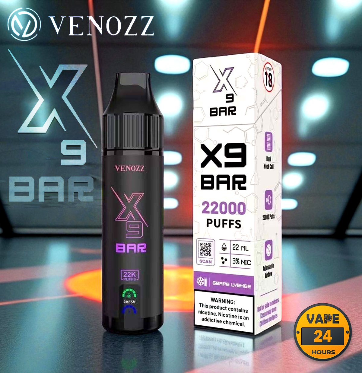 Venozz X9 Bar 22000 Puffs